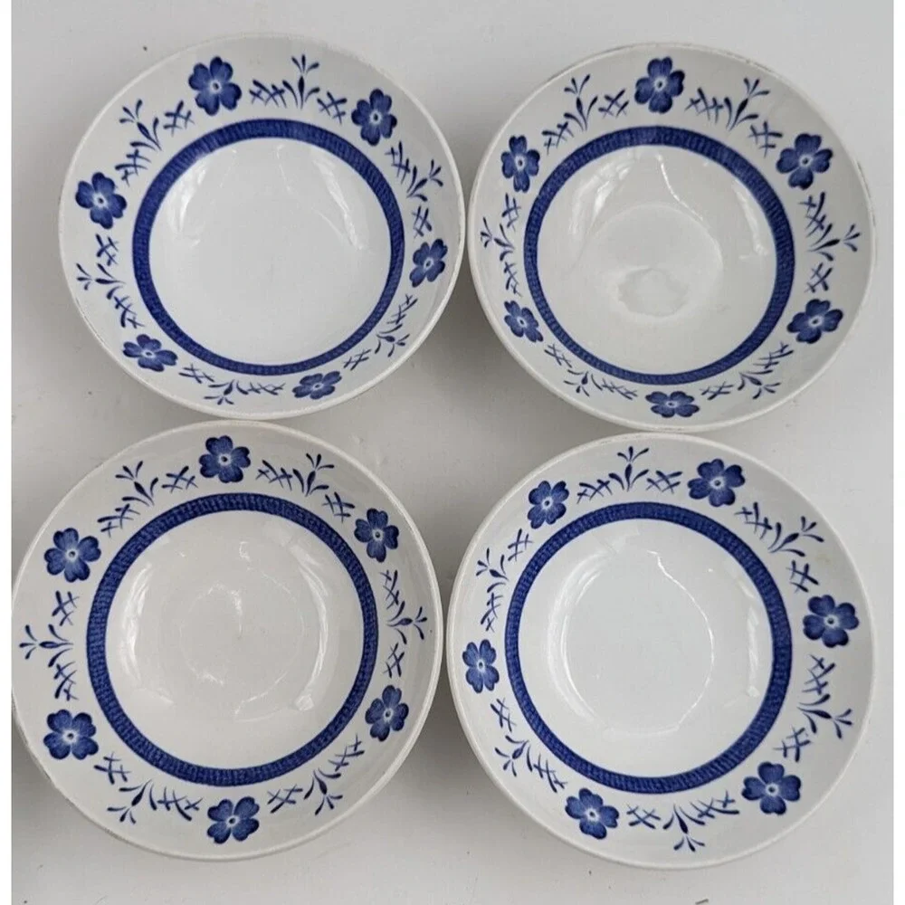 J & G Meakin England Country Delft Blue and White Dish Set Plates Bowls 13pc